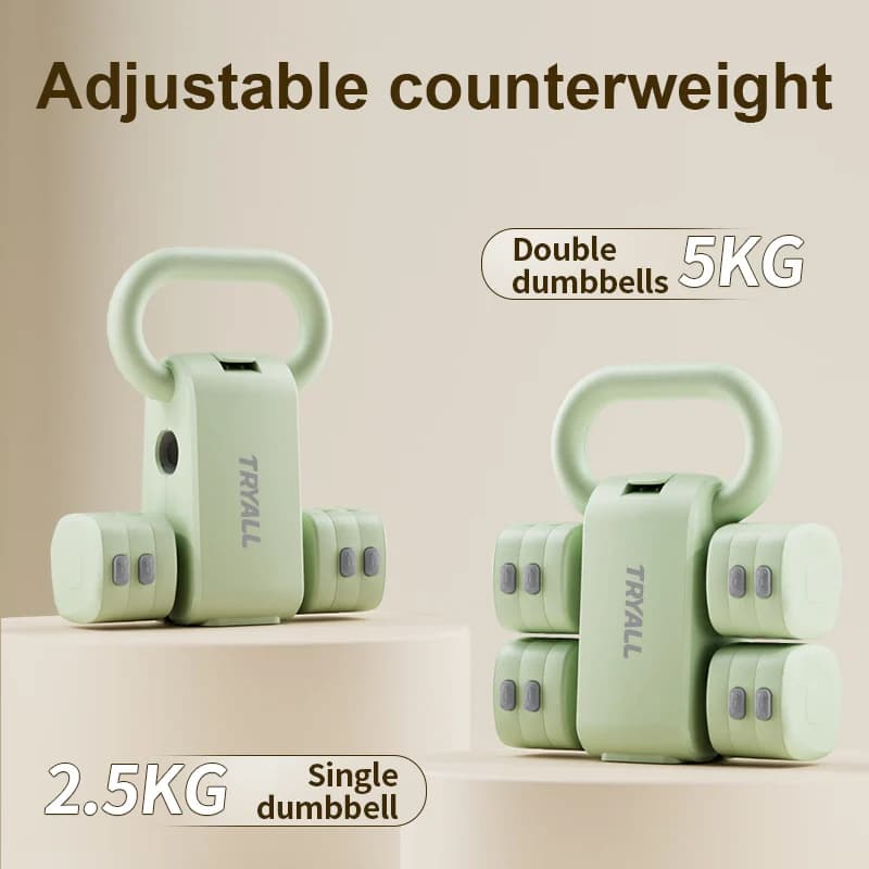 Kettlebell 2-in-1 for Home Use Iron with ABS Coating, Dual Fitness Equipment for Strength and Cardio, Tested and Approved