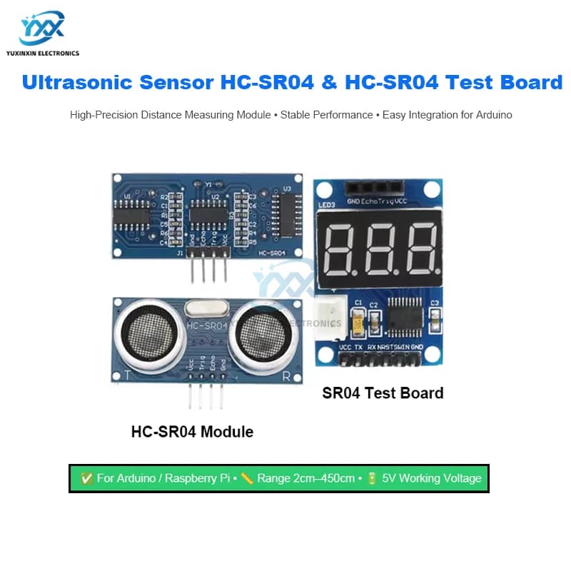 HC-SR04 HCSR04 Ultrasonic Sensor Distance Measurement Module Ultrasonic Wave Detector HC SR04 HCSR04 Flow Sensor for Arduino