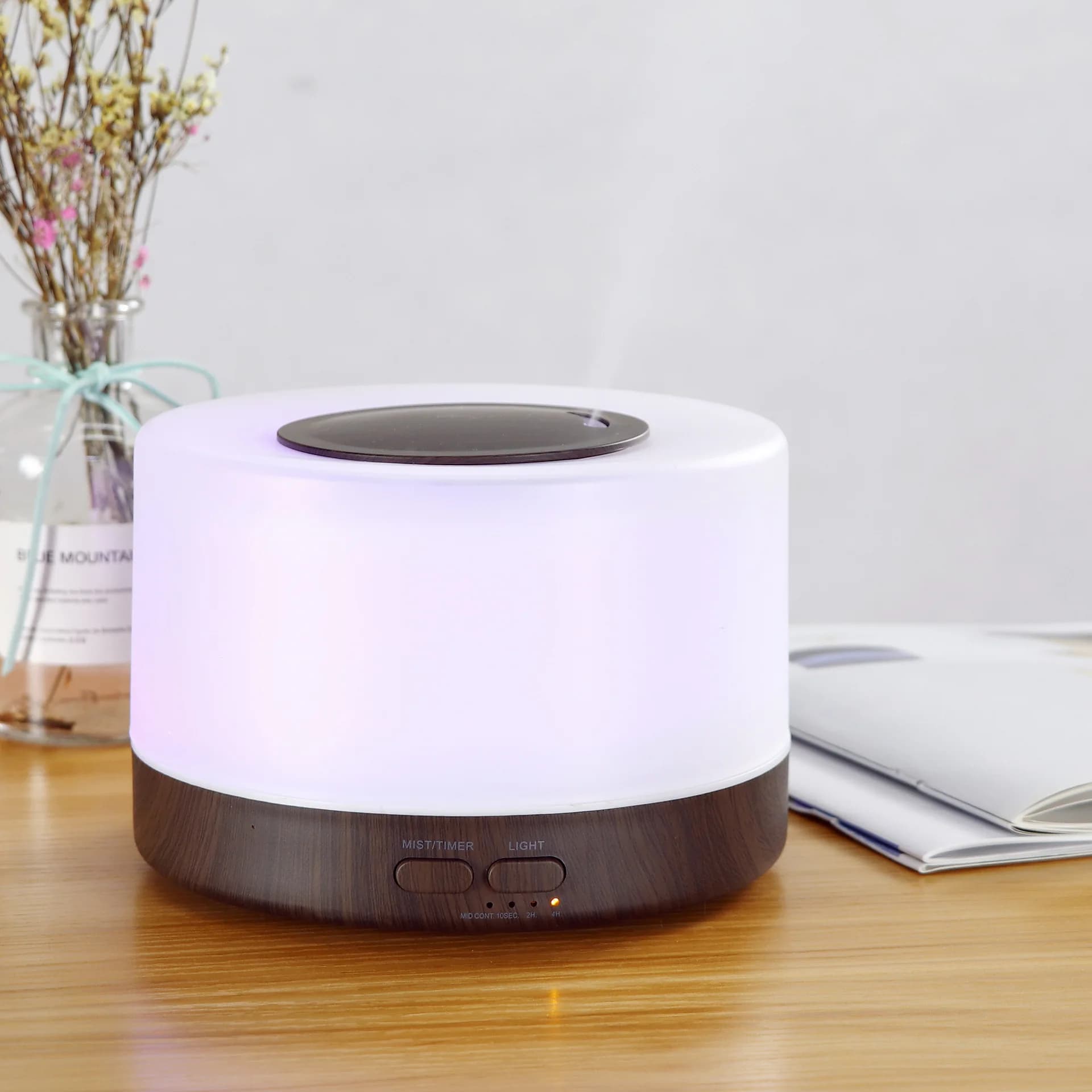 Large Capacity Wood Texture Aroma Diffuser, Practical Ultrasonic Humidifier Device with Remote Control, Ideal Indoor Home Fragrance Atmosphere Maker