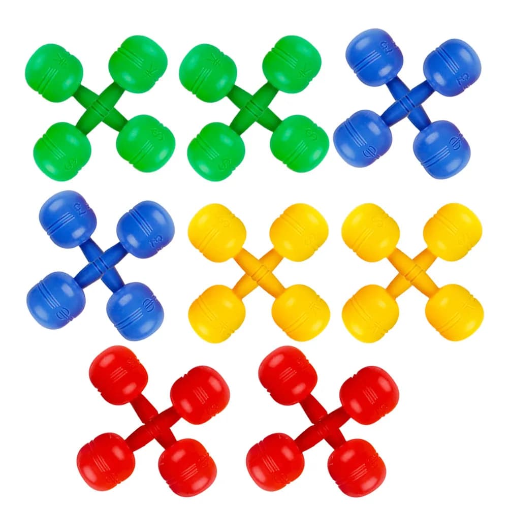8Pairs Kids Dumbbell Set PVC Lightweight Safe Flexible Weights for Children Exercising Training Gymnastics Home School Sensory