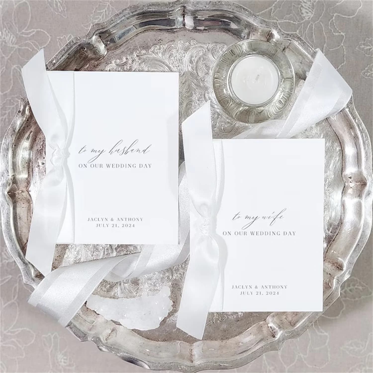 Vow Books Set of 2 handmade wedding vow book personalized bridal shower gift keepsake engagement gift for bride calligraphy vows