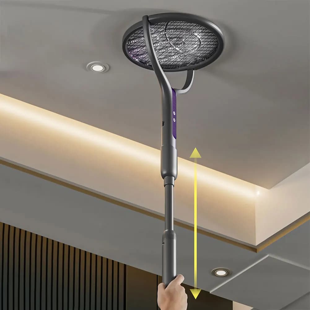 Scacciamosche elettrico a testa rotante Zapper per mosche ricaricabile 2 in 1 Lampada antizanzare e trappola per zanzare per interni ed esterni per Summe