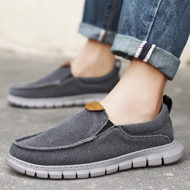 Sneakers estive traspiranti da uomo, scarpe in tela, mocassini slip-on, scarpe casual comode da uomo, scarpe basse leggere da uomo, scarpe da passeggio.