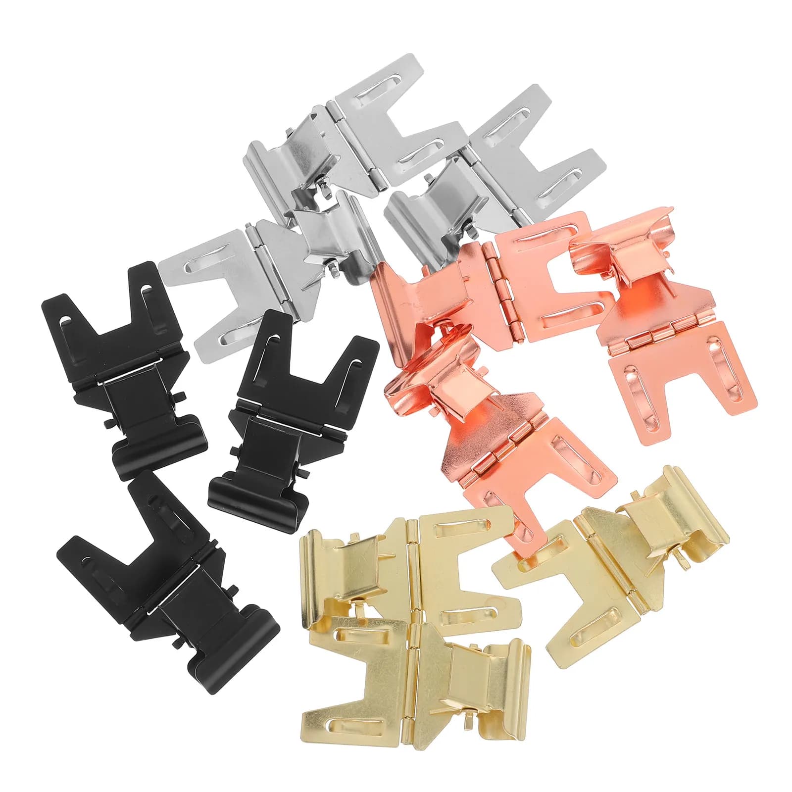 12 Pezzi Clip Espositori in Metallo Girevoli per Cartellini Prezzi, Portaetichette per Scaffali, Clip per Esposizione