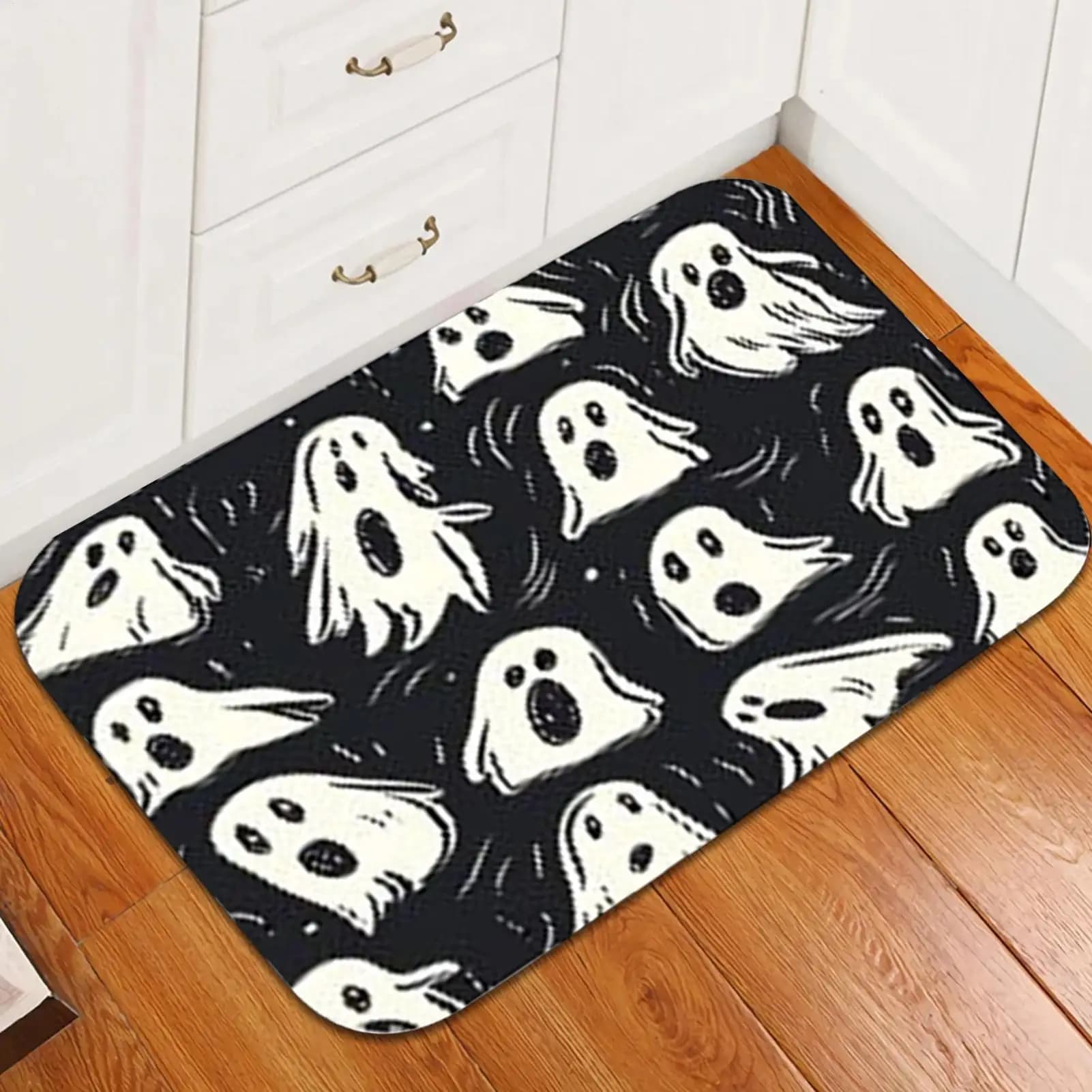 Tende da doccia per Halloween Tende da bagno spettrali Fantasma Lavabili in lavatrice Decorazione spaventosa di Halloween per affari in affitto