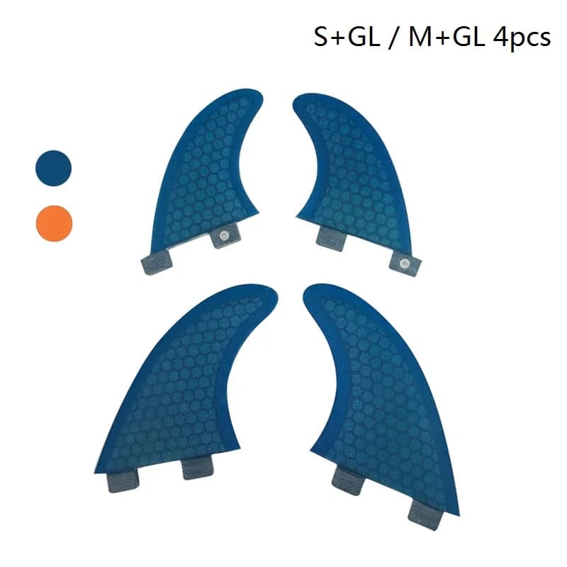 Pinne da surf UPSURF FCS GL/S+GL/M+GL per SUP, pinne a nido d'ape, 2 pezzi/4 pezzi, accessori per tavole da surf e kayak