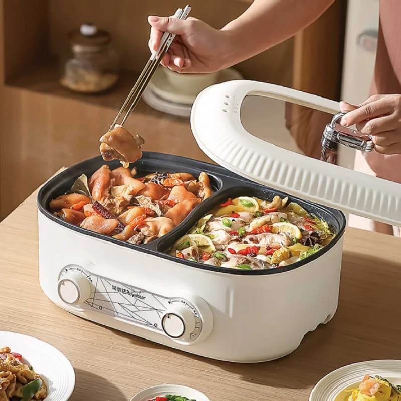Double Lining Non-stick Electric Pot 6 Liters, Large Capacity Non-stick Electric Pot, Multifunction Electric Pot, Kitchen Tools