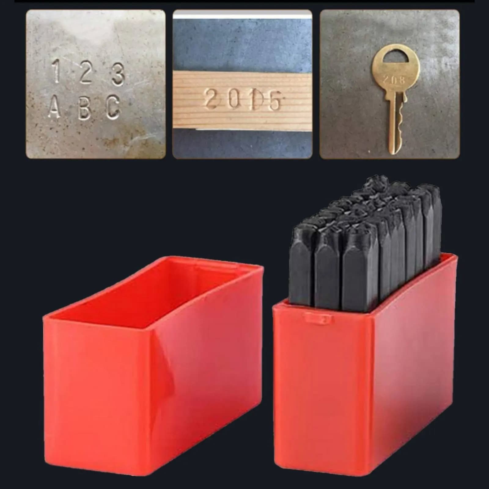 36 Pieces Alphabet Number Stamp Set Easy to Use Steel Punch Stamps Letter and Digit Marking Tools High Hardness for Leather Work