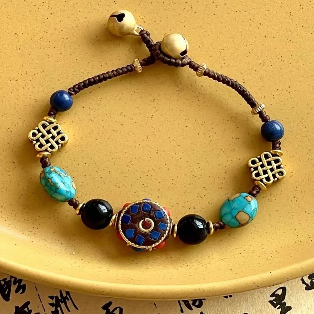 Tibetan Ancient Method Woven Braided Bracelet Bohemian Coco Exotic Bell Women Bracelet Nepal Hand Rope Bracelet Women Jewelry