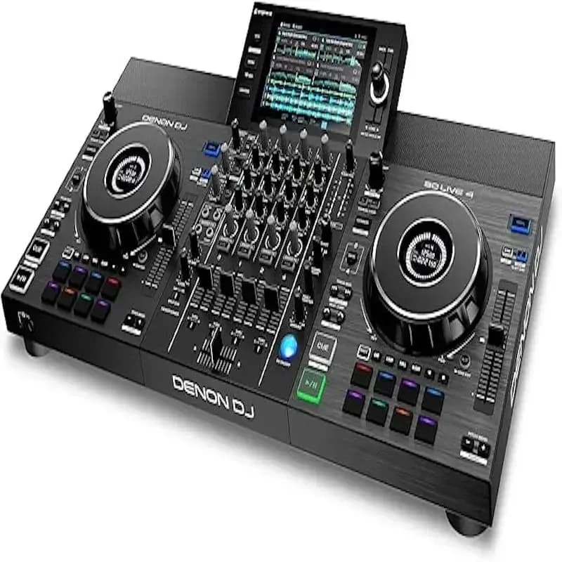 NUOVISSIMO Denon DJ SC LIVE 4 Controller DJ Standalone - con Separazione dei Stem su 4 Deck, Streaming Wi-Fi, Altoparlanti Integrati, Ser