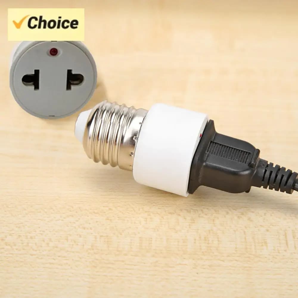 Connettore E26/E27 Convertitore portalampada Ritardante di fiamma Adattatore portalampada polarizzato UE/USA adatto per conversione 2/3 poli