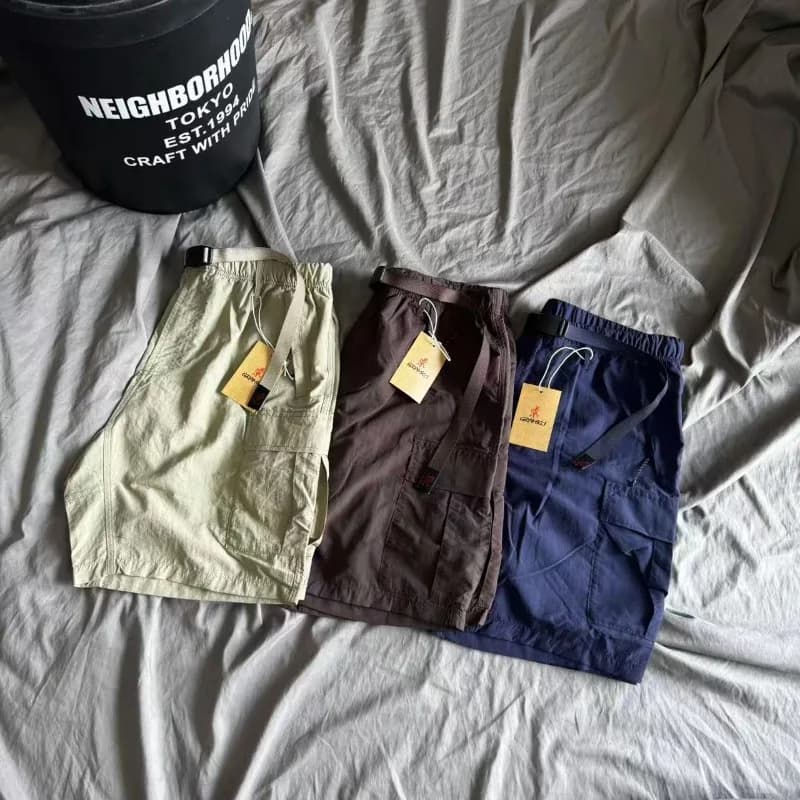 Japanese Gramicci Big Pockets Casual Cargo Shorts Function Buckle Waist Belt Men Women High Quality Loose Quick Dry Short Pants