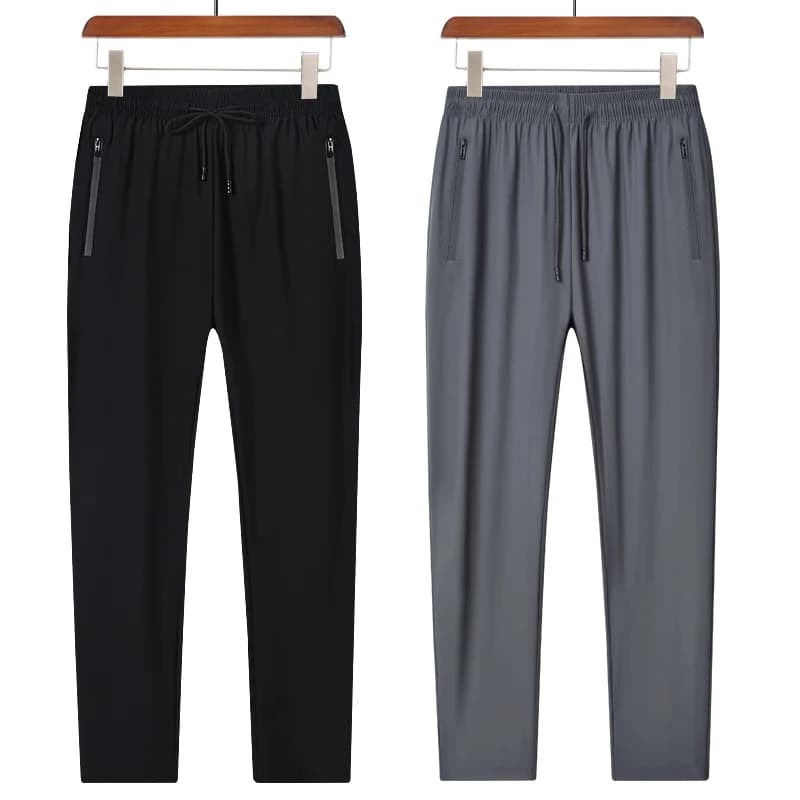 Nuovi Pantaloni Sportivi da Uomo in Seta Ghiaccio Traspiranti, Asciugatura Rapida, Assorbenti, Comodi e Freschi, di Alta Qualità per Attività all'Aperto