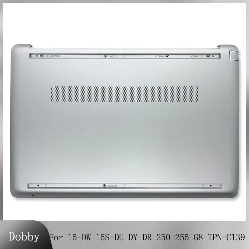 NUOVA Custodia inferiore per HP 15-DW 15S-DU DY DR 250 255 G8 TPN-C139 Custodia inferiore per laptop Cover posteriore Custodia inferiore L52007-001 Argento