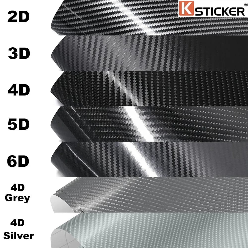 Auto Pellicola di Copertura 2D 3D 4D 5D 6D Lucido In Fibra di Carbonio Avvolgimento Pellicola Del Vinile Auto Moto Impermeabile PVC Lamina Accessori Auto