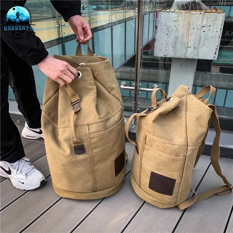 Borsa da uomo 60/30L Borsa da palestra per sport all'aria aperta Zaino Zaino tattico in tela Borsa da scuola Borsa a tracolla da viaggioBorsa a due dimensioni