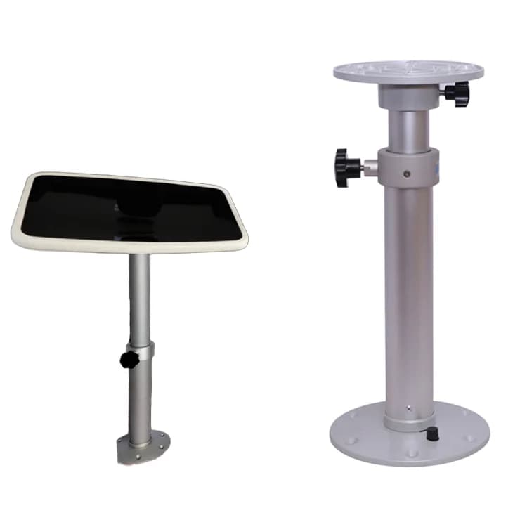 Easy Disassembly Aluminum Alloy 46cm-70cm Telescopic Table Legs, Luxury Height Adjustable RV Yacht Campervan Interior Kits