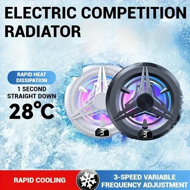 JKUOO Dispositivo di raffreddamento magnetico per telefono con ventola per tablet dedicato con supporto per tablet portatile in alluminio Radiatore Peltier Cooler