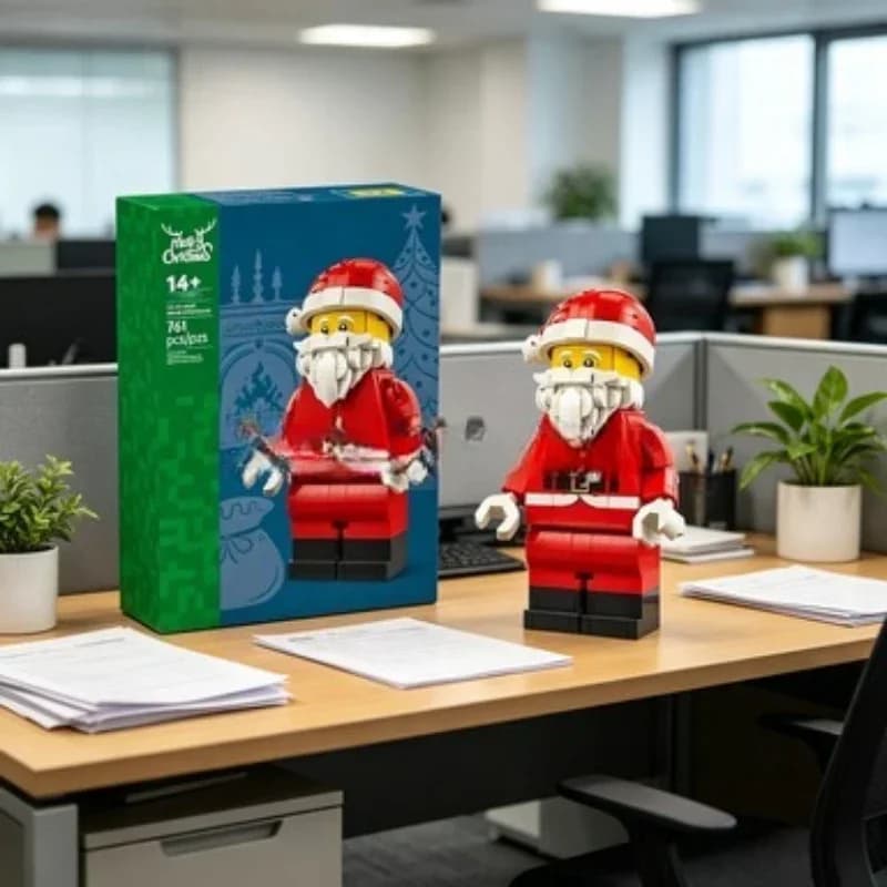 Bandai 40820 Santa Claus Collectible Building Blocks Premium Decorative Perfect Party Favor Gift compatible with LEGO bricks