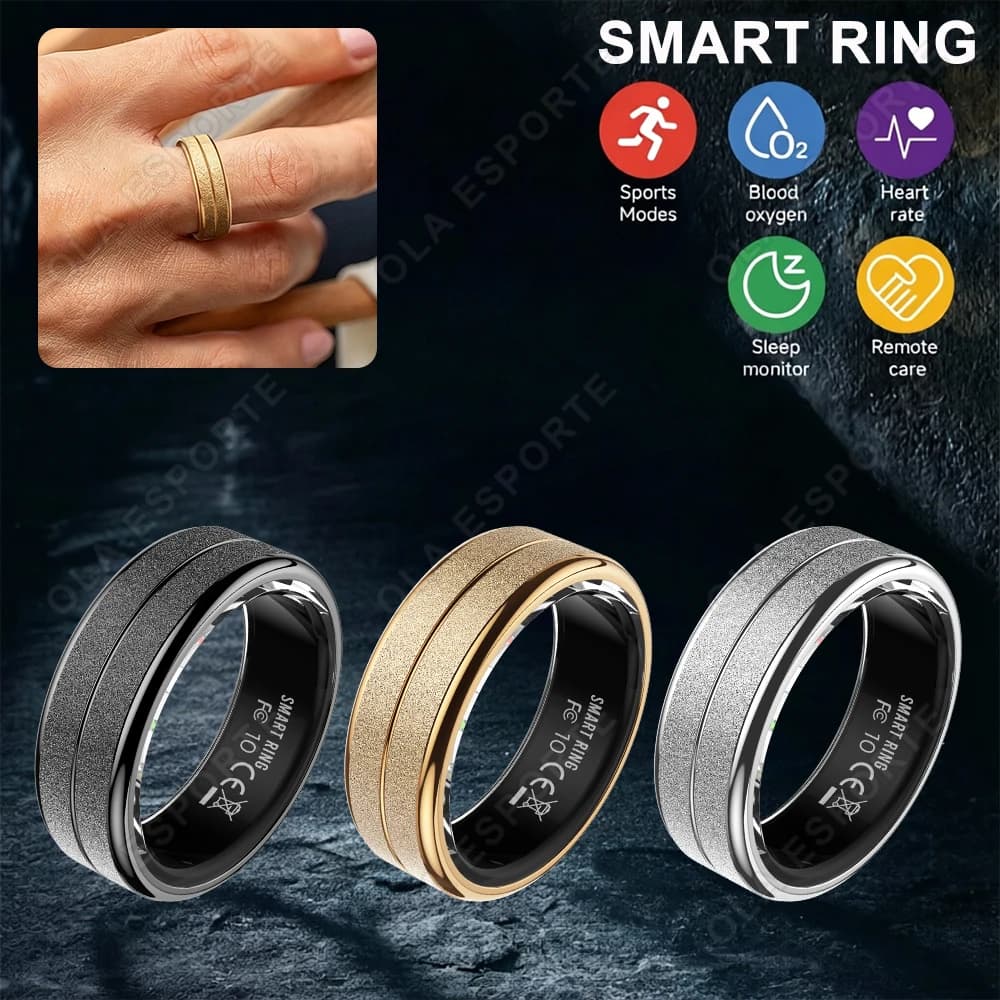 2026 New Smart Ring Bluetooth Connection IP68 Waterproof Lightweight Heart Rate&Blood Oxgyen&Sleep Monitoring for Men Women Gift