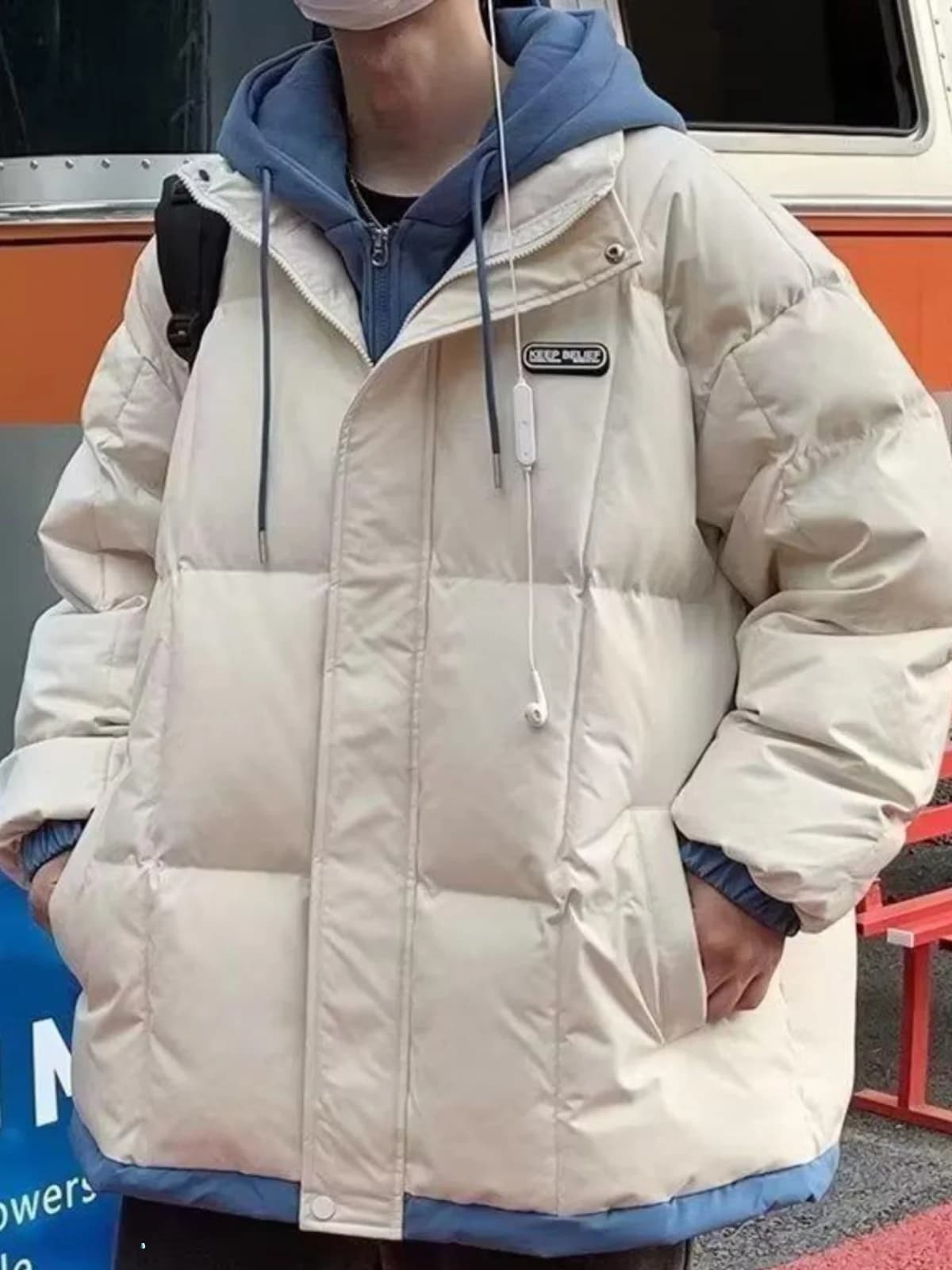 Giacca Imbottita da Uomo in Cotone Spesso con Cappuccio, Cappotto Caldo Stile Puffer, Moda Invernale 2024, Casual con Maniche Lunghe e Cerniera