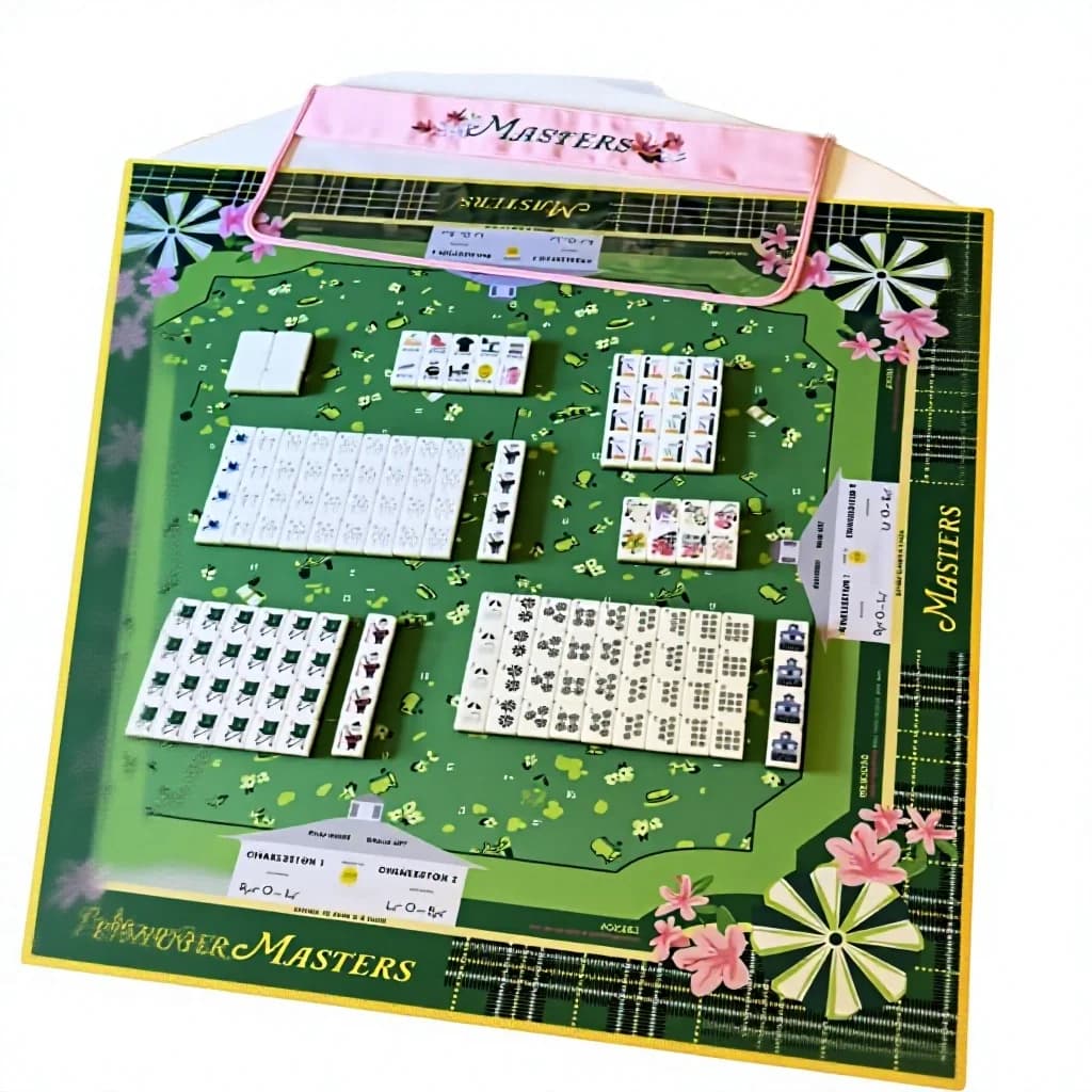 Luxury Portable Golf Masters American Mahjong Tiles HaloOne 160 Pcs Engraved Acrylic Mahjong Set with Designer Bag Non-slip Mat