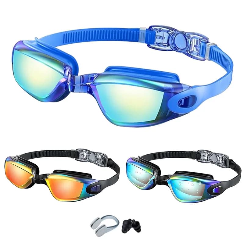 Occhialini da nuoto per adulti, uomini, donne, adolescenti, occhiali da nuoto professionali impermeabili, antiappannamento, protezione UV, senza perdite d'acqua