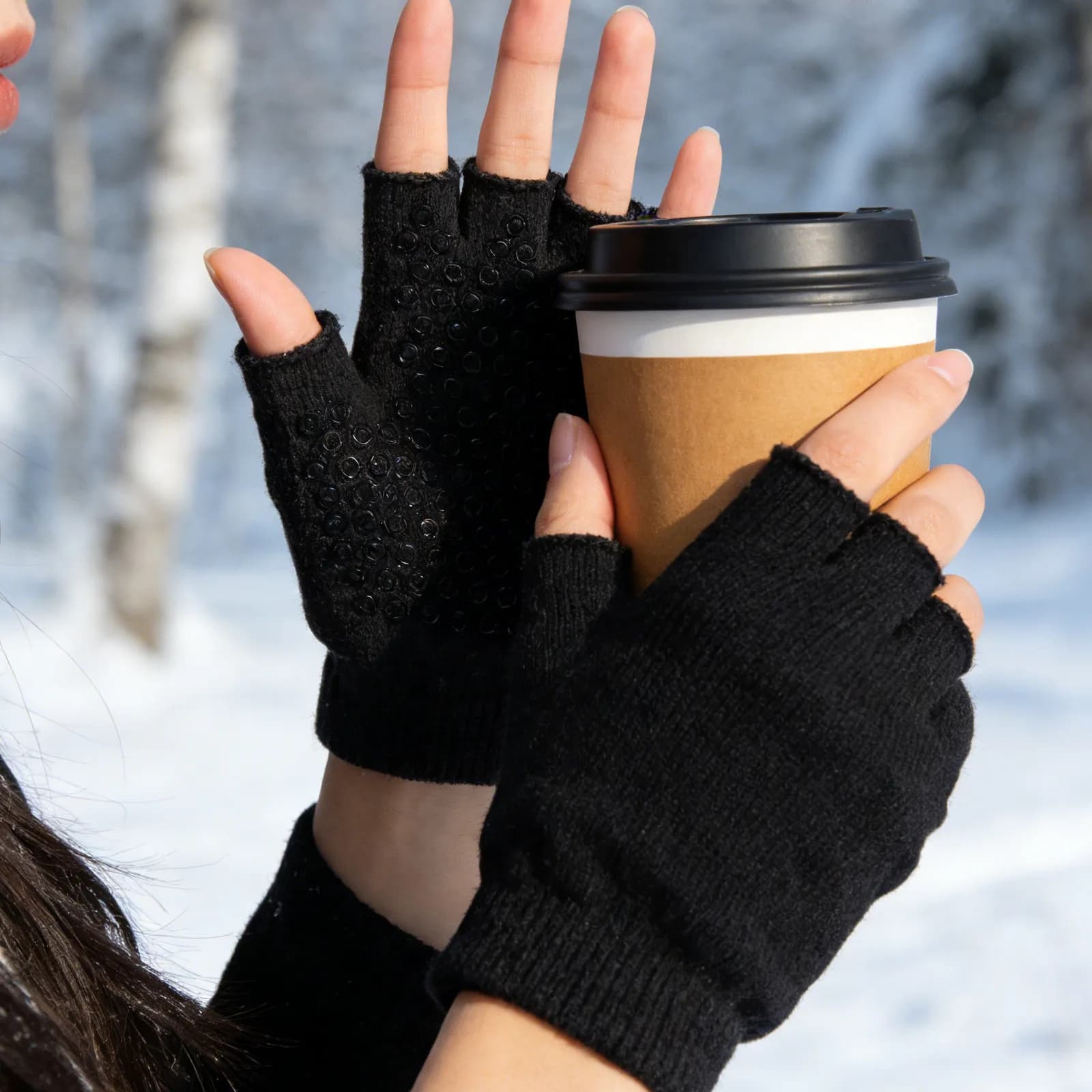 6 Airborne Yoga Gloves Paia, Non-Slip, for Women, Cycling, Pilates, Gym, Fitness and Training