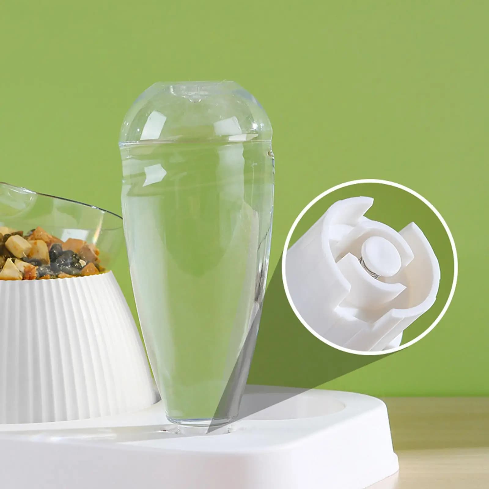 Cat Food Bowl Pet Feeder Water Bottle Bowl Detachable Drink Fountain for Kitten Puppy Feeding and Watering Supplies