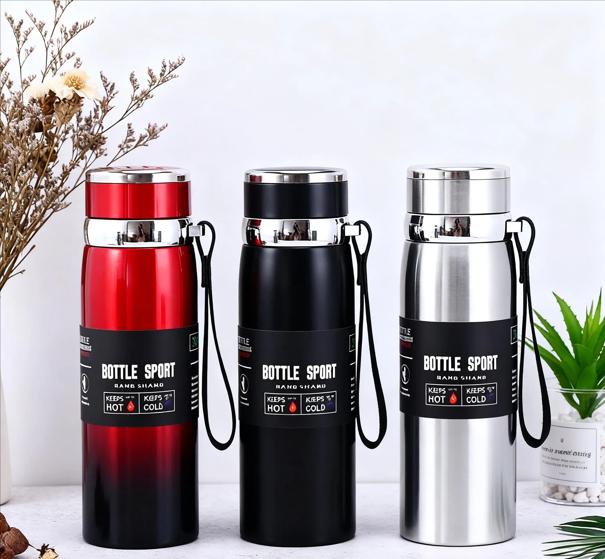 1 liter thermal water bottle Keep the bottle of hot and cold water Thermos for water Tea Coffee Bottles Vacuum bottle Stainless steel bottle