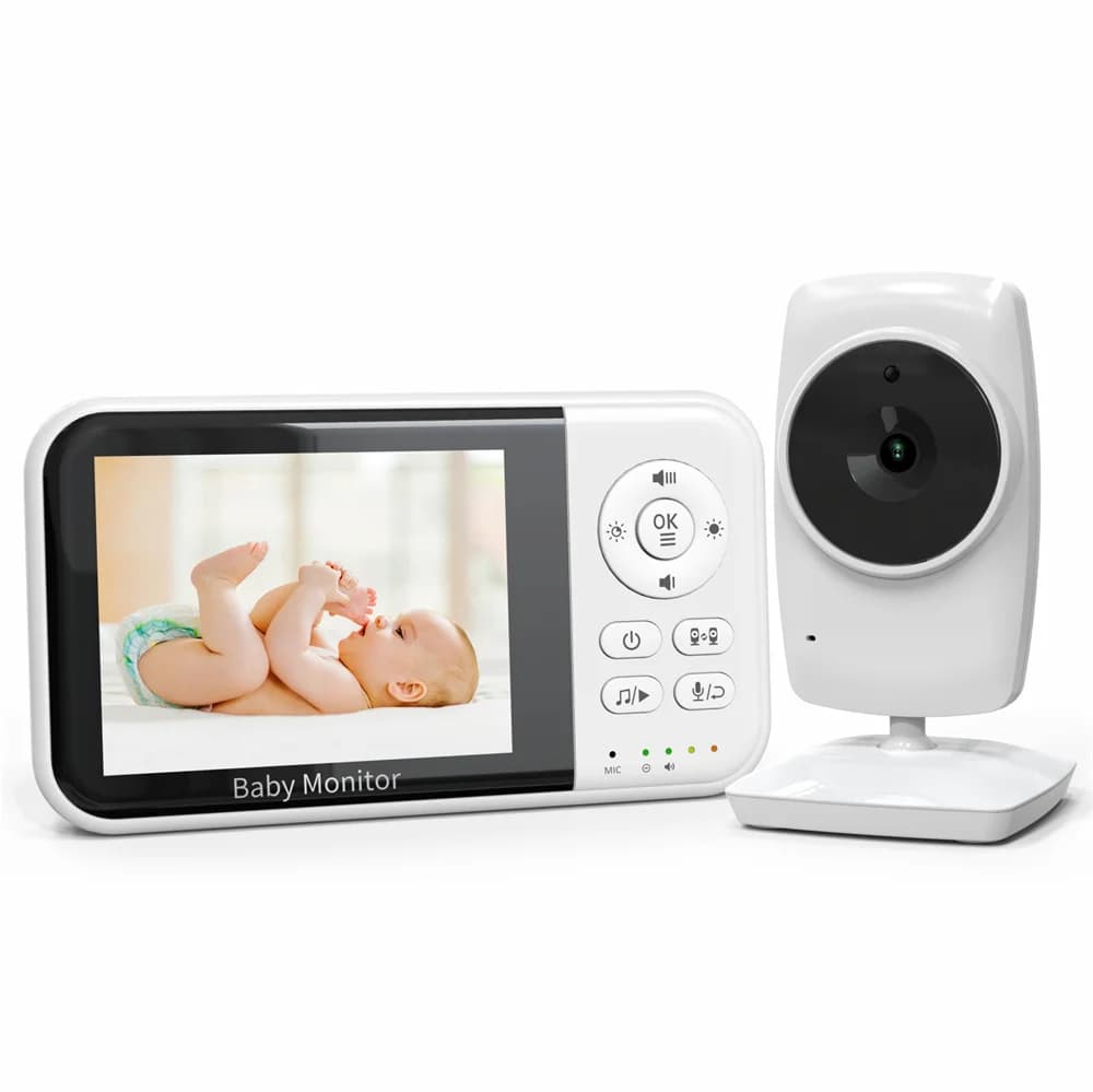 Nuovo Monitor per Bambini con Schermo LCD da 3,2 Pollici, Visione Notturna, VOX, Comunicazione Bidirezionale, Batteria da 2100 mAh, Baby Monitor Video