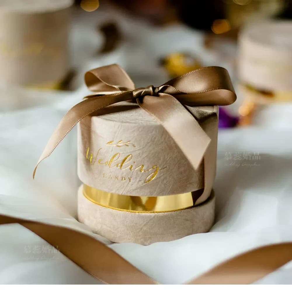Scatola di velluto per caramelle, scatola regalo riutilizzabile, confezione per bomboniere, scatola versatile per caramelle, borsa regalo per festival, decorazioni per la casa, portaoggetti per gioielli