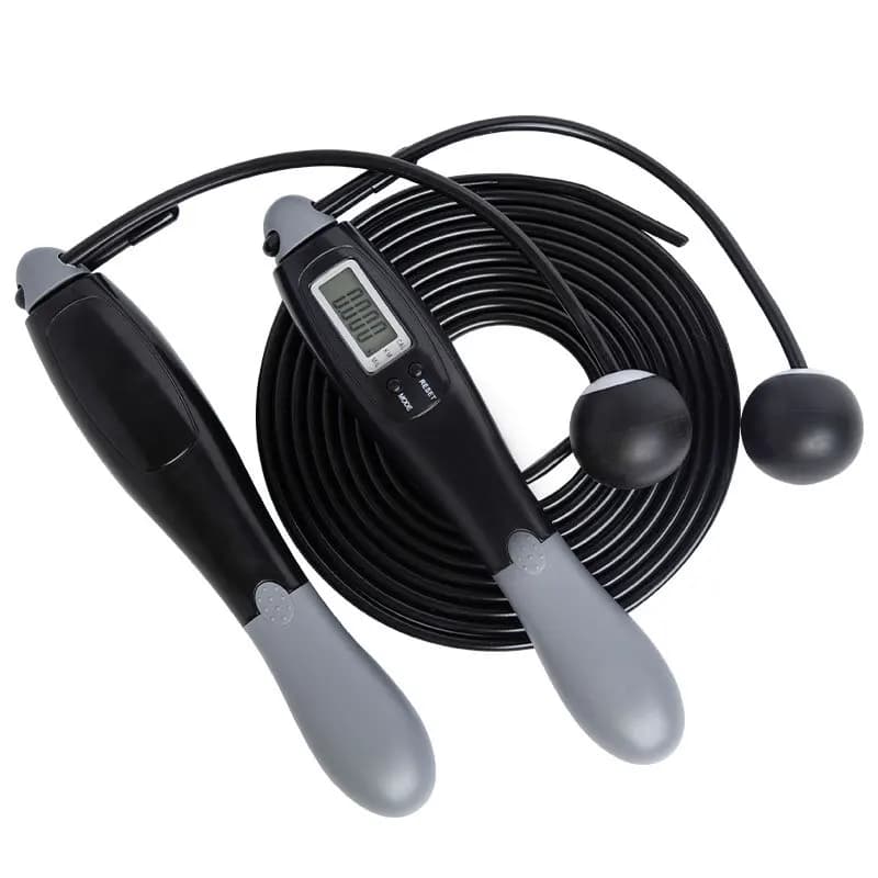 Un set di corde per saltare per conteggio digitale multifunzionale, palla wireless intelligente, corda per saltare senza fili per interni a doppio scopo, senza fili, commutazione gratuita