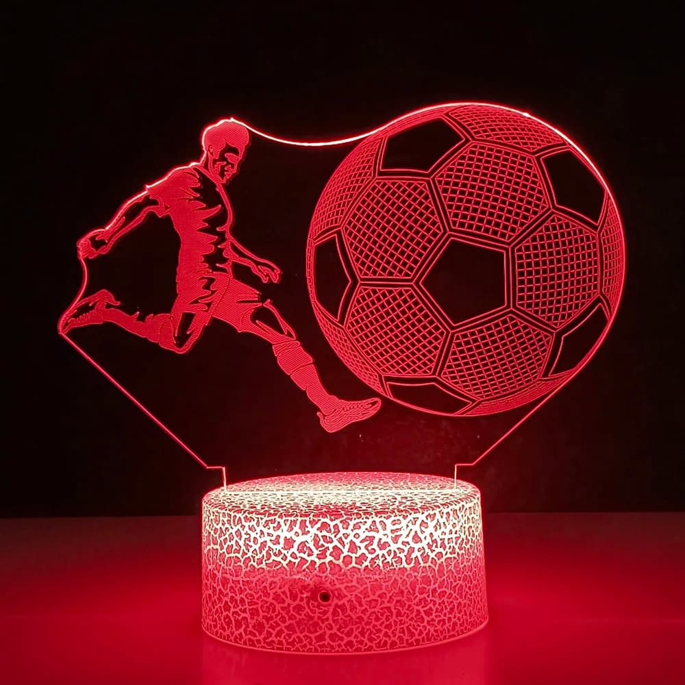 Soul Captain Tsubasa Figure Led colored night light for home room decorations for birthday lamp 3d football gift
