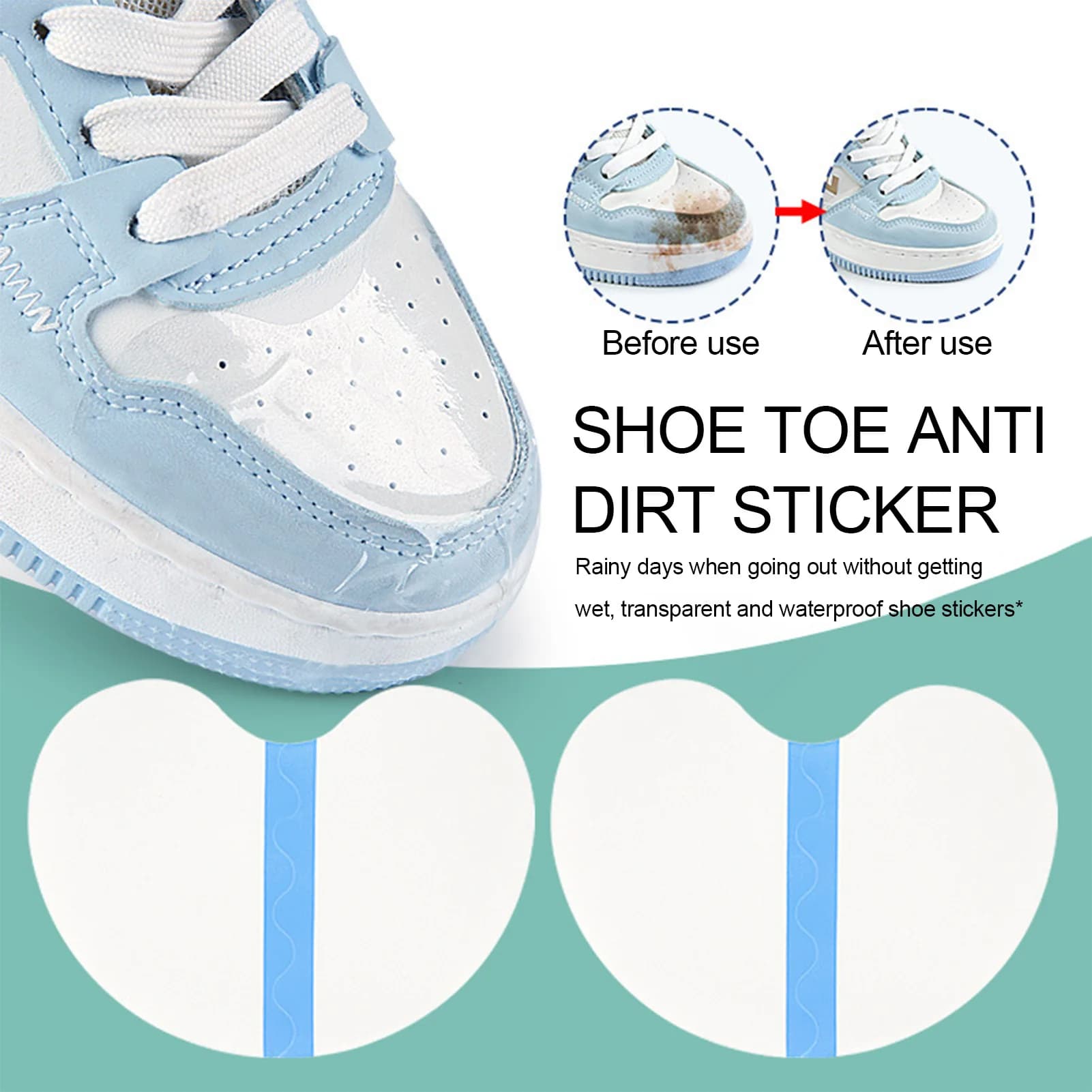 30 Pezzi/borsa Impermeabile Autoadesiva Scarpe Punta Toppe e Stemmi Giorno Piovoso Adesivo Copriscarpe Impermeabili Per Giorni Piovosi E Terra Sporca