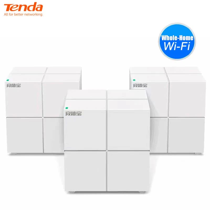 Tenda MW6 Mesh Router Gigabit wireless 11AC Dual-Band 2.4G/5.0GHz Sistema di copertura Wi-Fi per tutta la casa Ripetitore a ponte a lungo raggio