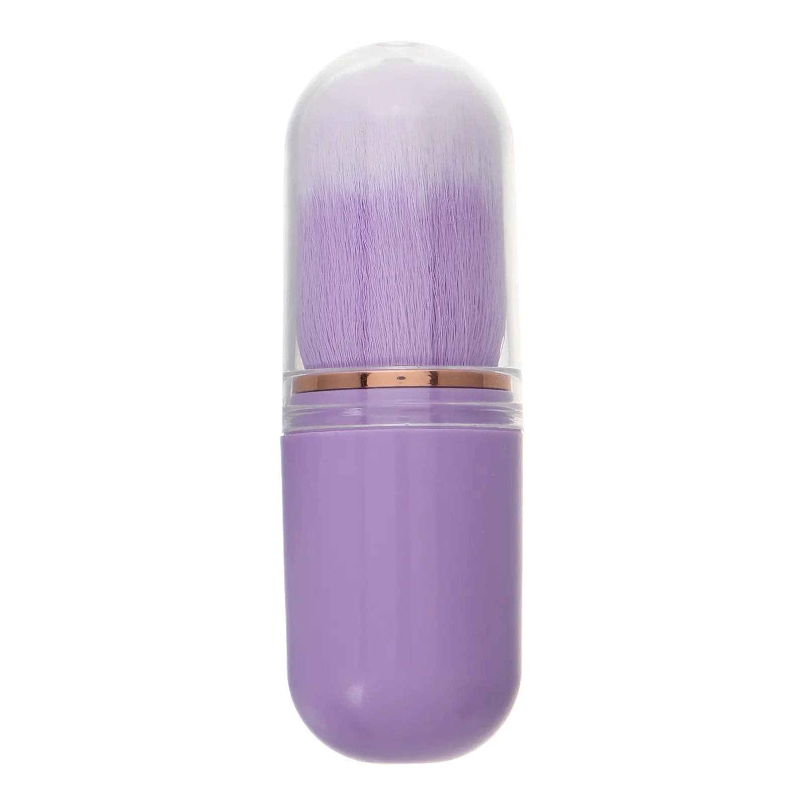 Pennello Mini per Illuminante e Blush, Pennelli da Viaggio per Guance e Polvere, Portatile, Colore Lavanda