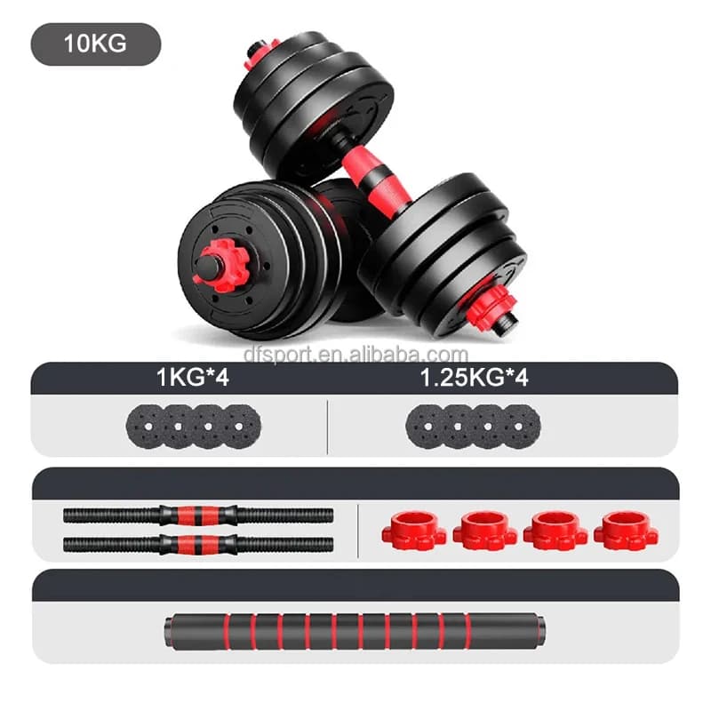 Convenient Price S&HFIT Cement Adjustable Manubri and Kettlebell Set, 10kg 15kg 20kg 30kg 40kg, Unisex for Pesi Lift