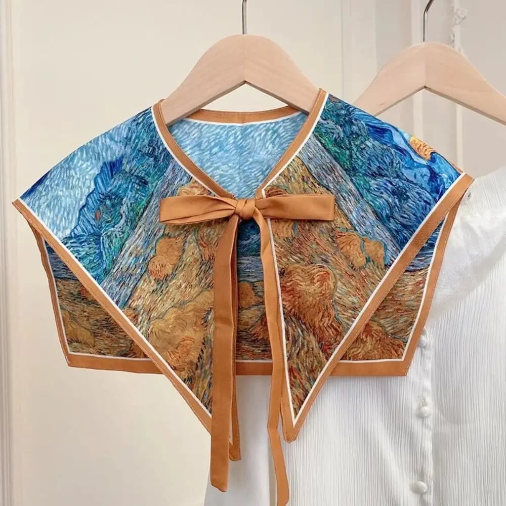 Nuova camicia staccabile Colletto finto Modello floreale Mezza camicia Collana Scialle Falso colletto falso Avvolgimenti per spalle da donna vintage