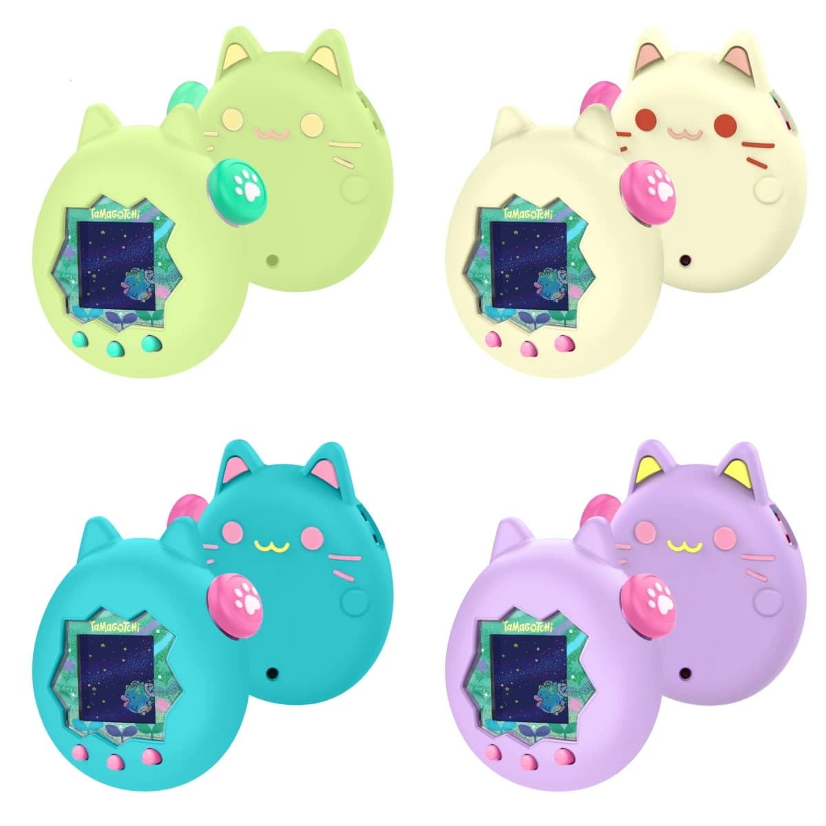 Tamagotchi Paradise Set di coperture protettive in silicone per gatti carini in silicone con copertura protettiva per accessori multicolori