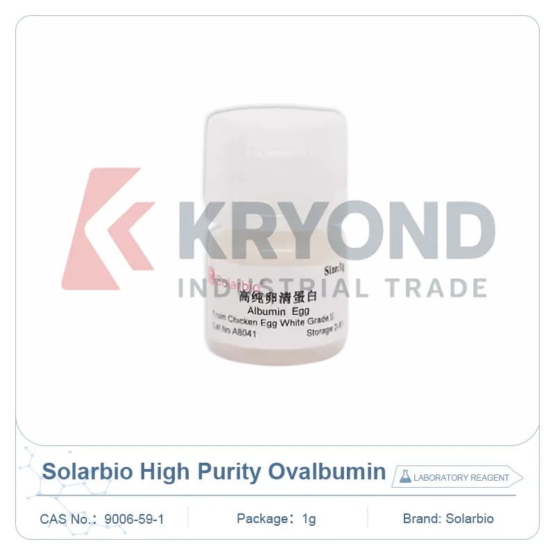 Solarbio A8041 Ovalbumin High Purity CAS 9006-59-1 Biochemical Reagent Protein Research Lab Testing 1g Powder Sample QC Use KitX