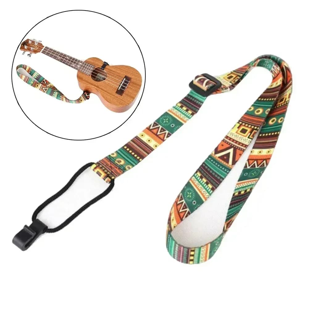 Tracolla per chitarra Ukulele Tracolla per ukulele regolabile in stile hawaiano Sling e gancio adatti a tutti gli accessori per chitarra Ukulele Ukulele