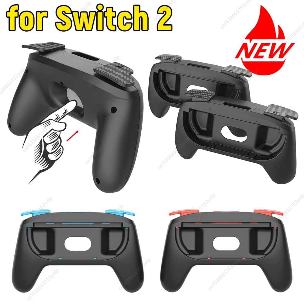 Manopole da 2 pezzi adatte per Switch 2 Maniglia da gioco Custodia per impugnatura Controller ergonomico Maniglia di tenuta per Switch 2 Controller Gamepad