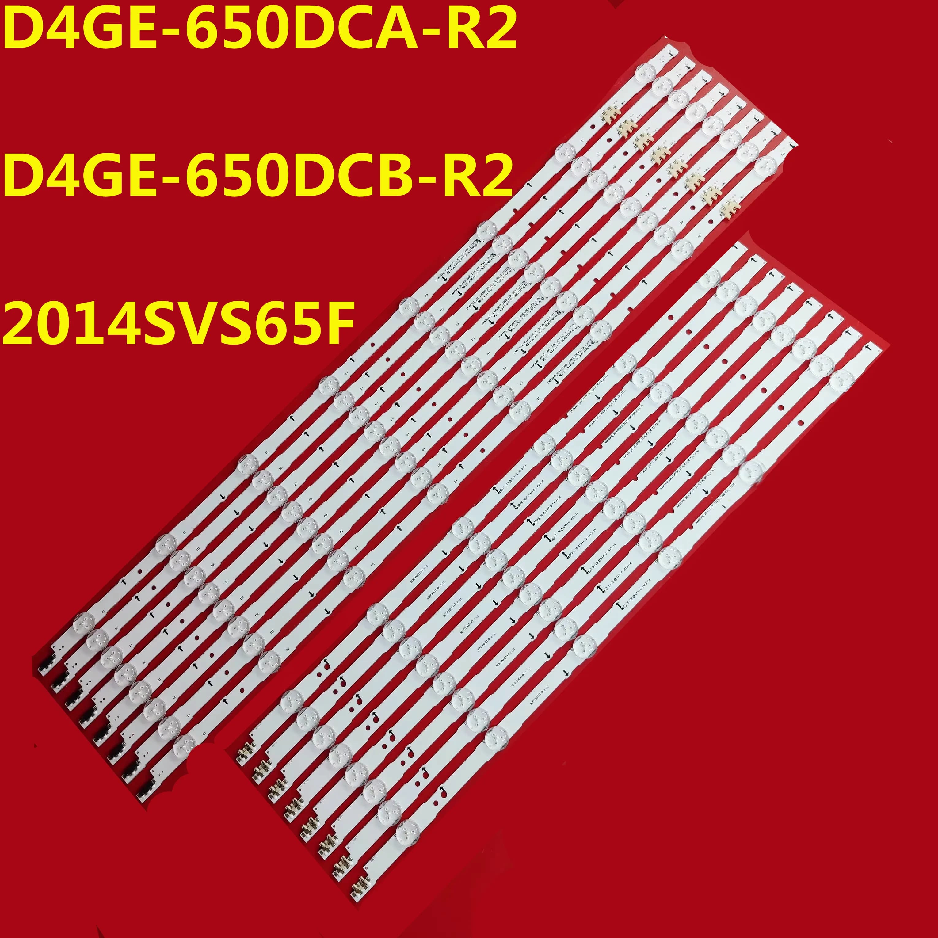 16PCS Striscia LED 2014SVS65F 3228 R06 L08 D4GE-650DCA-R2 D4GE-650DCB-R2 per UN65J5500 UN65J6300 UN65H6300 UA65H6088 UA65H6400