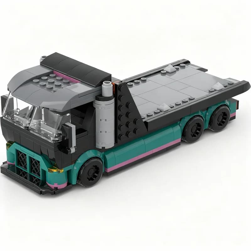 Set di Costruzioni MOC MOD da 337 Pezzi, Camion Porta-Auto, Modello City Champions, Giocattolo Creativo DIY, Regalo di Natale