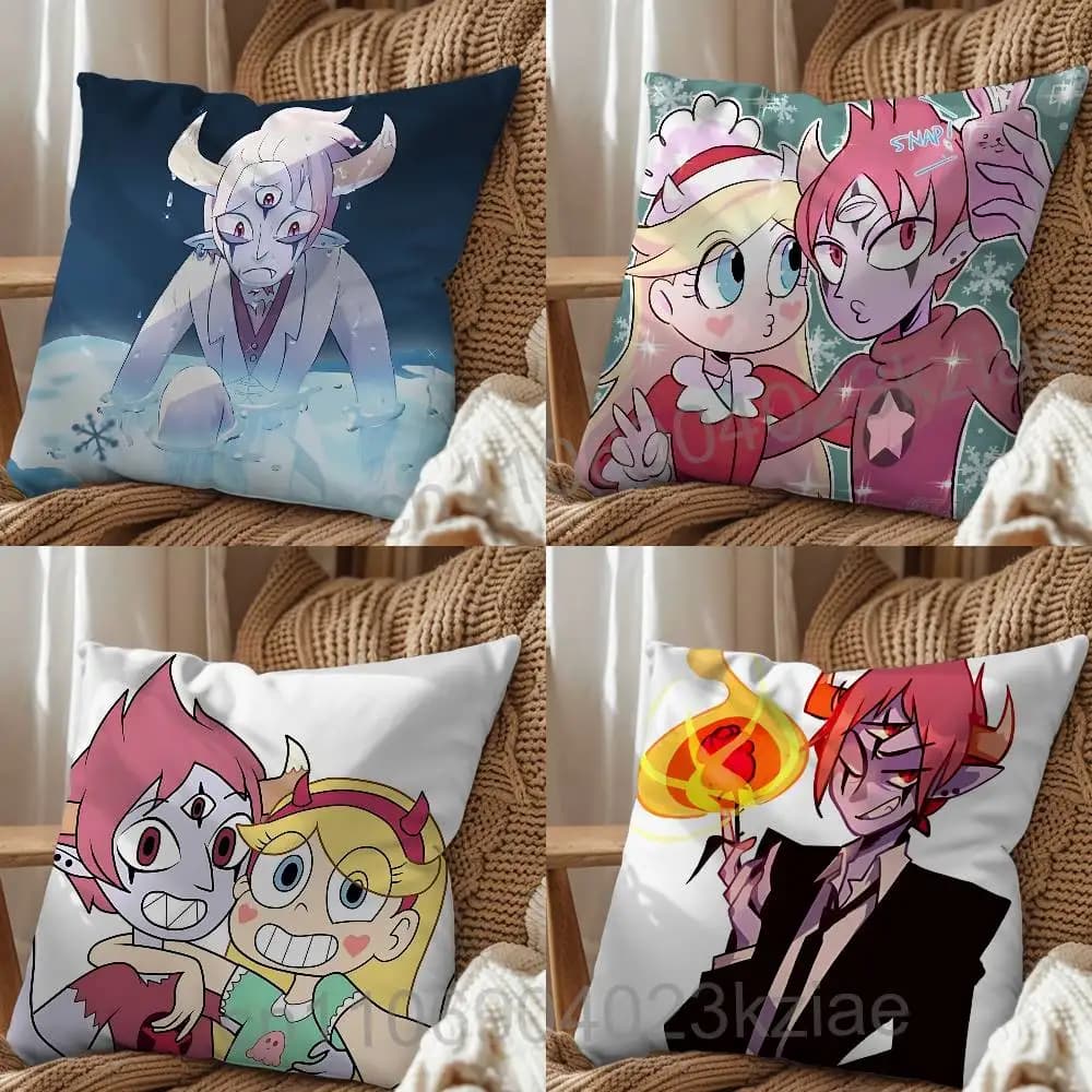 Tom Lucitor SVTFOE Star Butterfly Pillow Case Office Cushions Suitable For Sofa Car Bedroom Decorative Cushion Cover