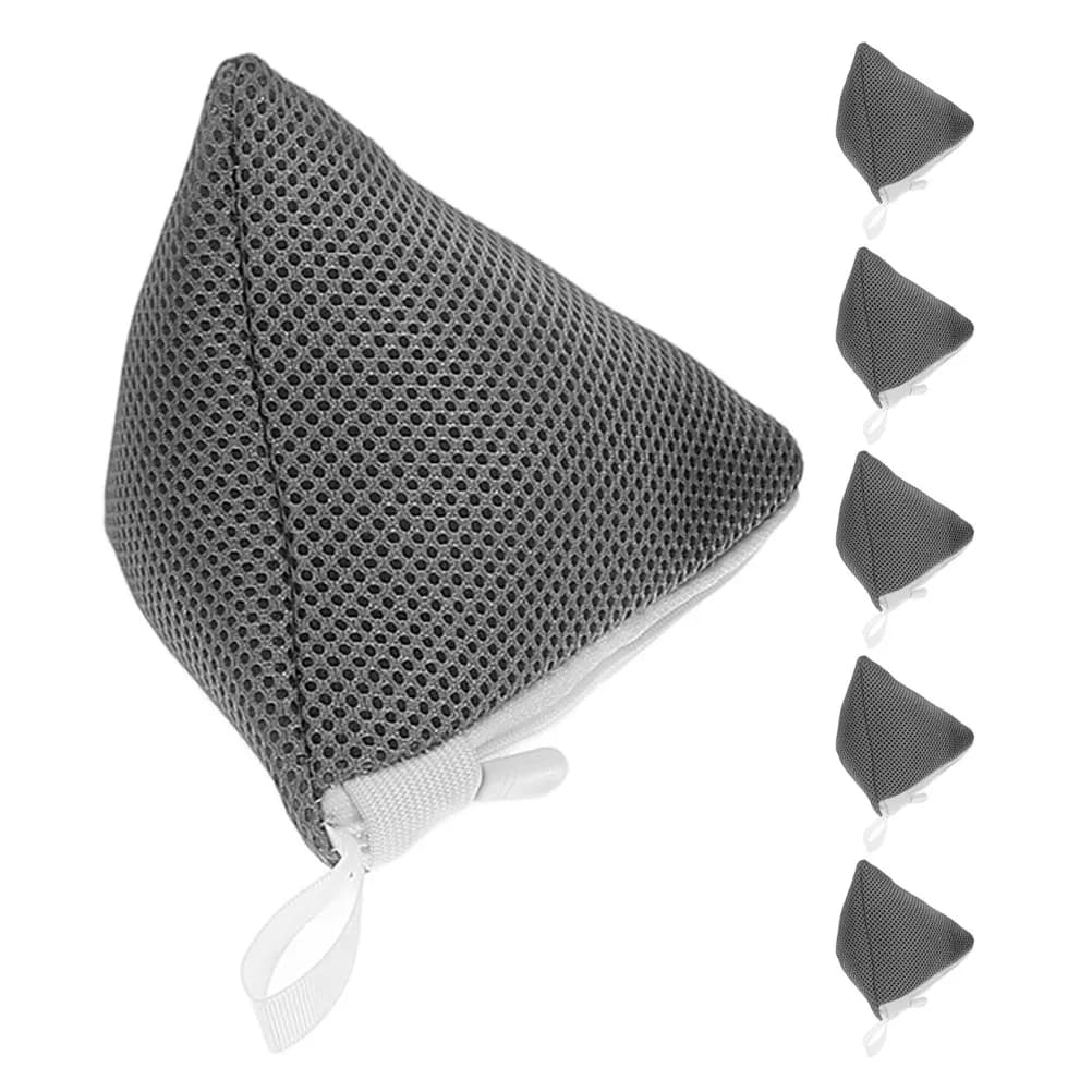 6Pcs Mini Multifunctional Mesh Laundry Washing Bags for Washing Machine Lingerie Bras Socks Shoes Polyester Zipper Dryer Safe