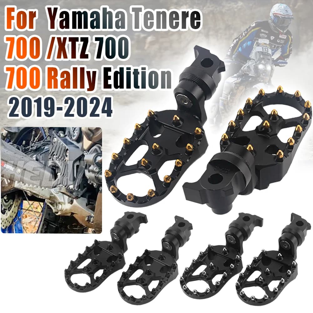 Per YAMAHA TENERE 700 Rally Edition 2020 Tenere XTZ 700 2019-2024 Pedane Larghe Pedane Poggiapiedi Regolabile Parti Del Motociclo