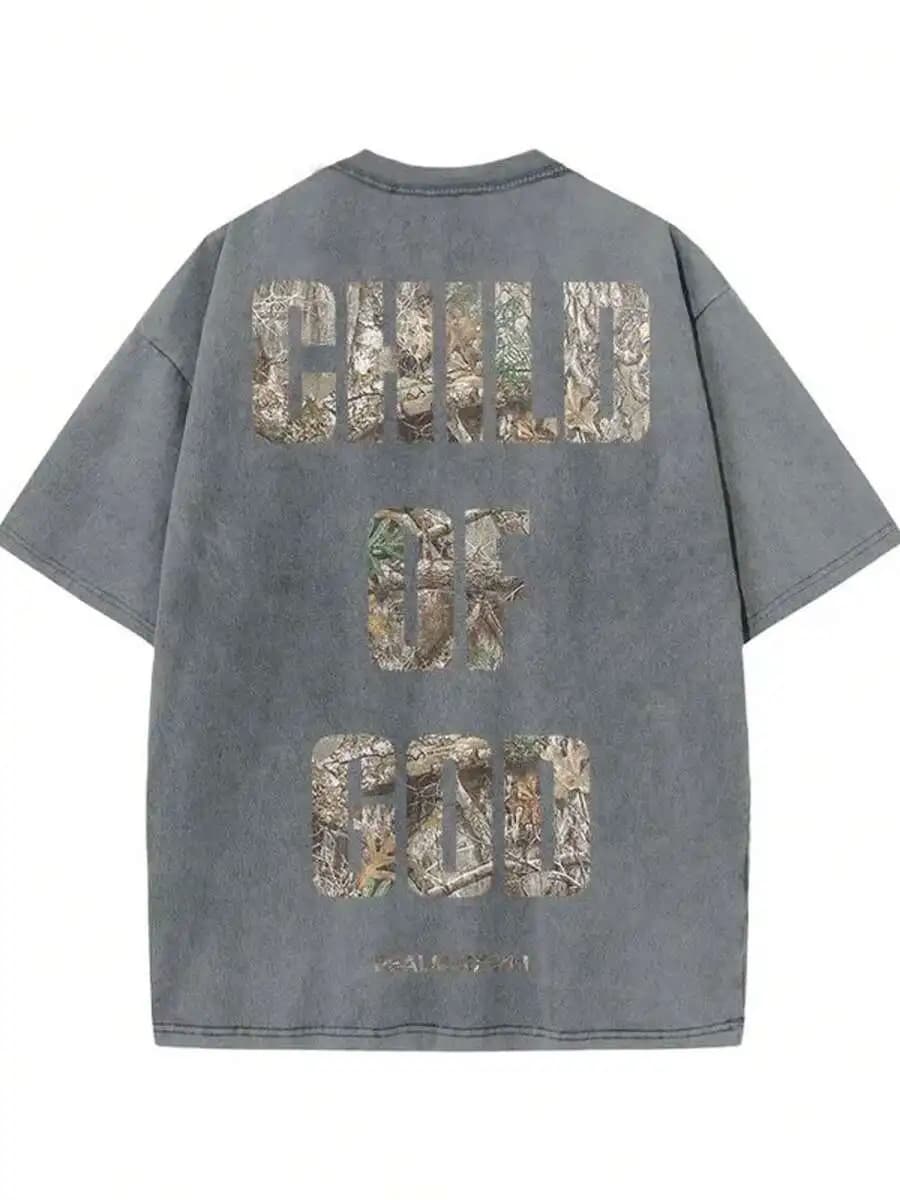 T-shirt Stampate Lavate da Uomo, Cotone Batik Vintage, Moda Estiva, Abbigliamento da Spiaggia, Idea Regalo per le Vacanze