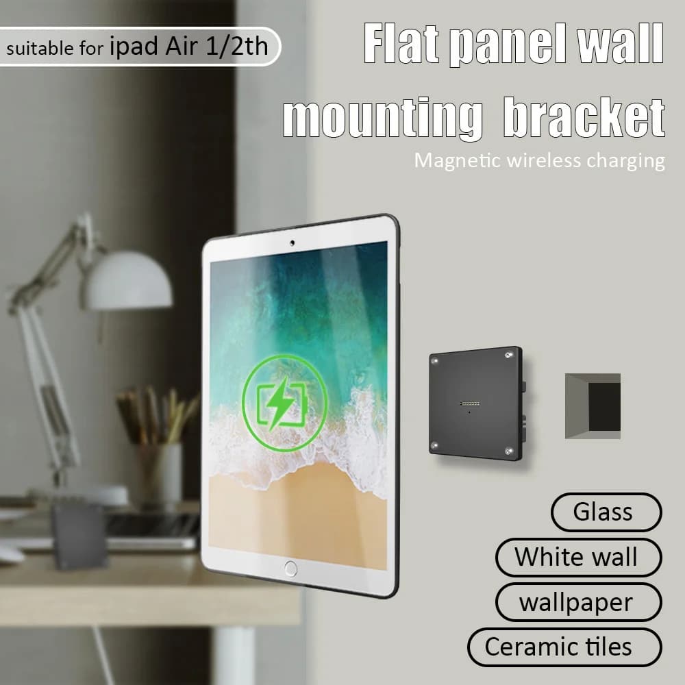 Applicabile agli accessori per tablet con caricabatterie magnetico per montaggio a parete per iPad Air da 9,7 pollici per supporto per iPad da ufficio o domestico